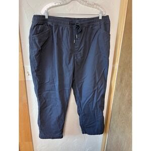 LL Bean Standard Fit Men's Navy Blue Cotton Blend Jogger Pants XXL